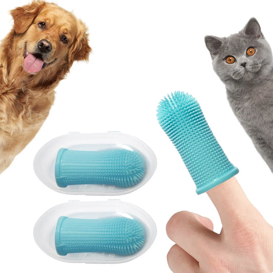 2 peças de escova de dente para animais de estimação